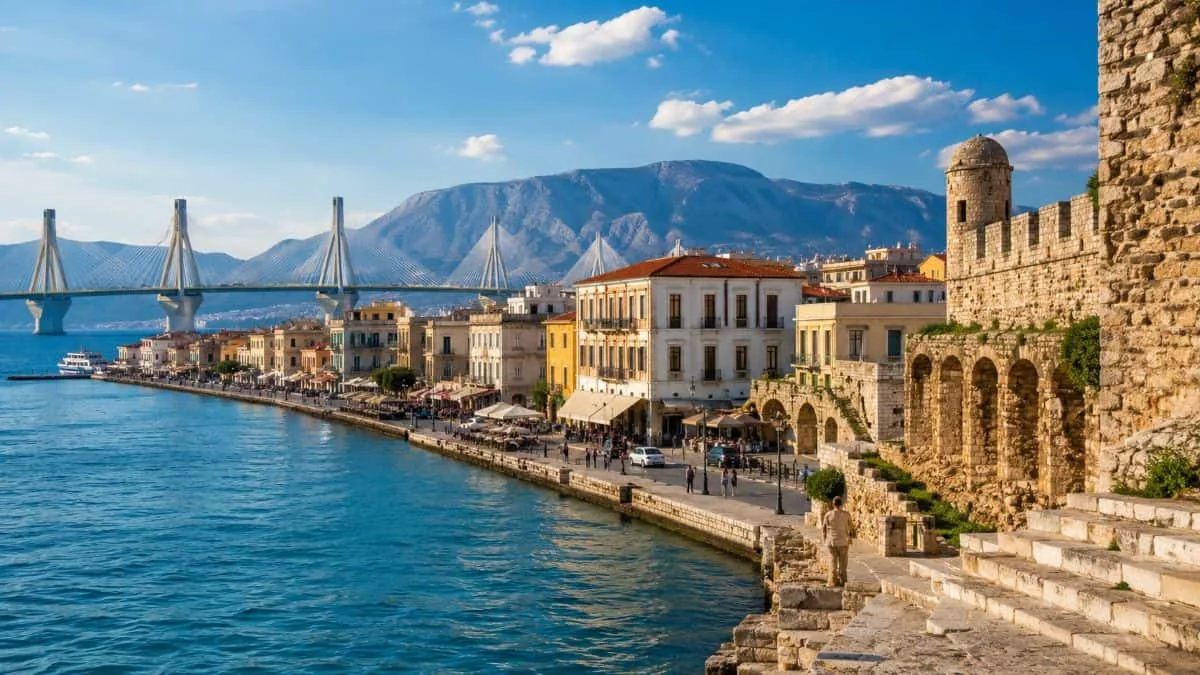 Patras şehri, Patras Körfezi ve Batı Yunanistan kıyısı