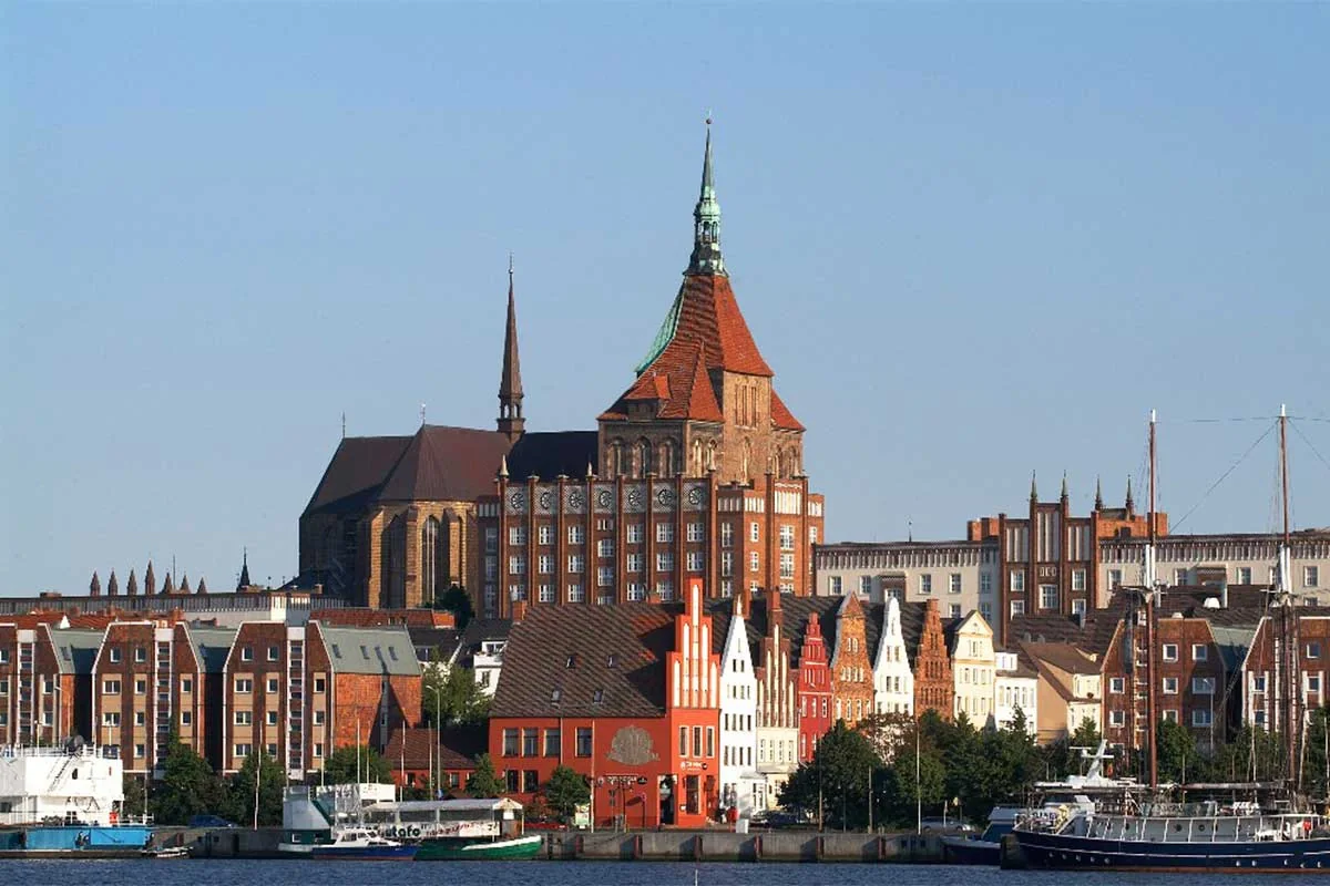 Rostock eski kenti, Almanya'daki Warnemünde ve Baltık kıyısı