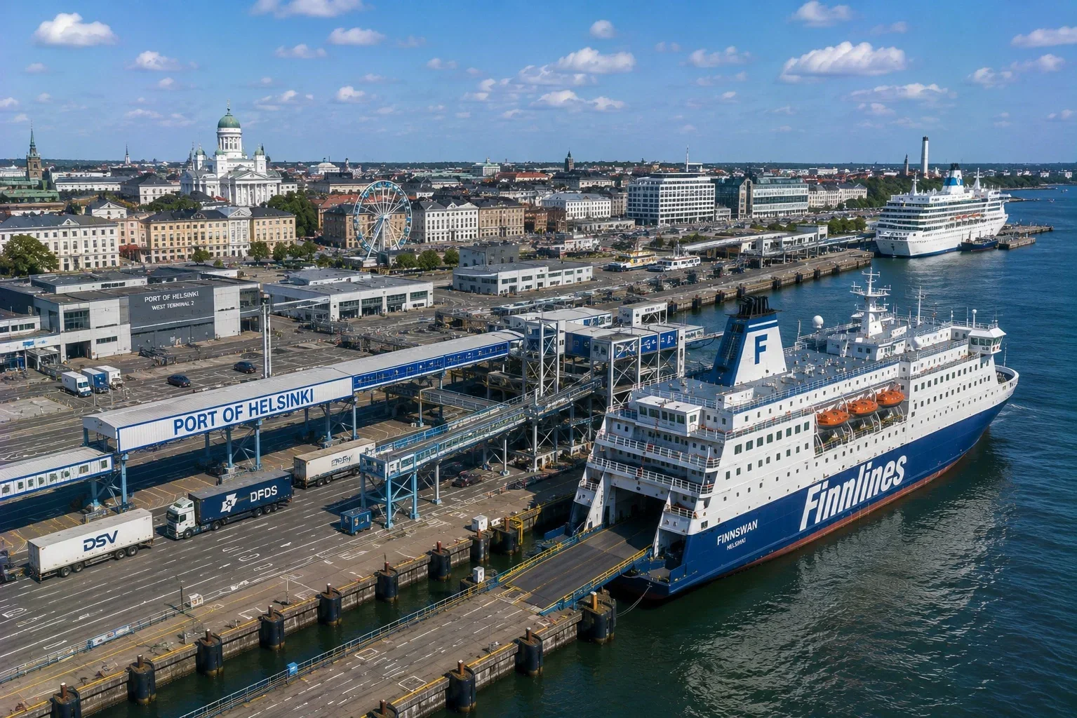 Helsinki, Finlandiya'daki yolcu feribot terminali