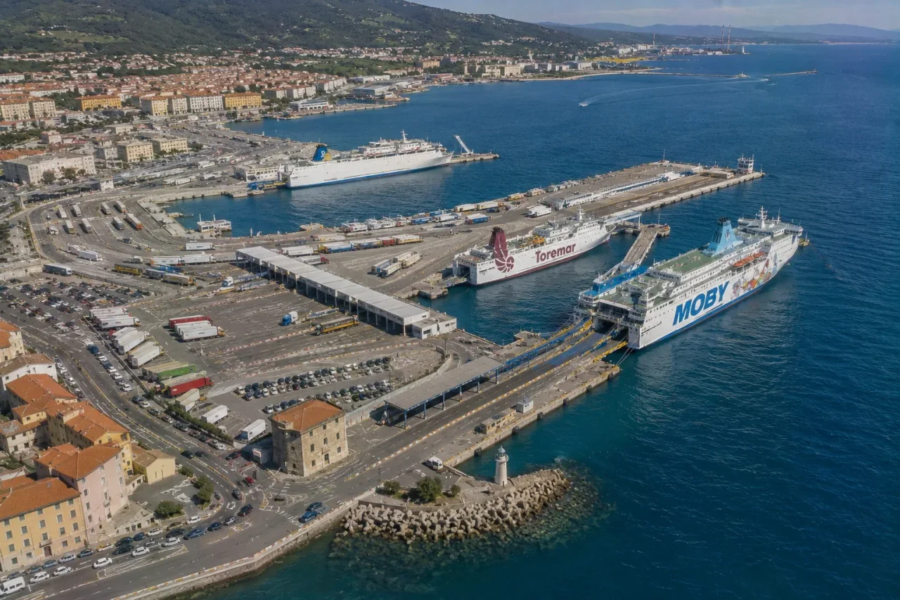 Toskana'daki Piombino feribot limanı