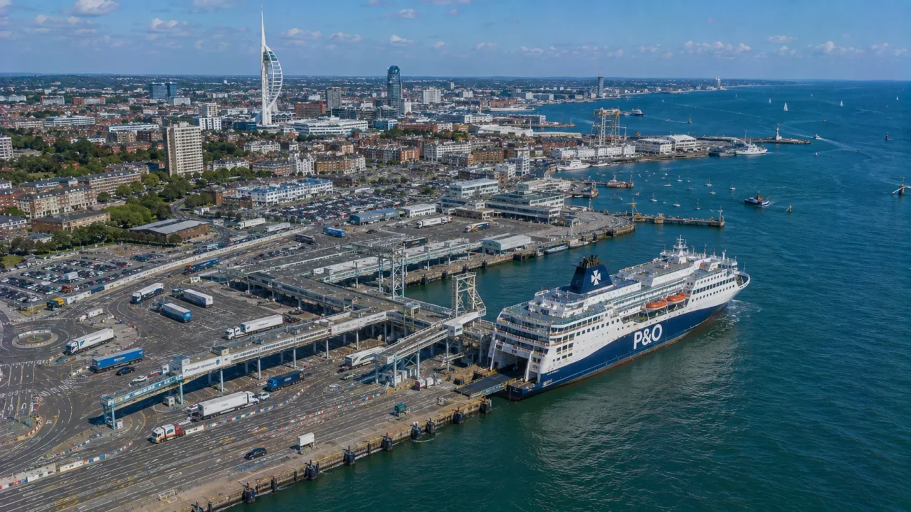 Portsmouth Limanı su ön ve feribot terminalleri