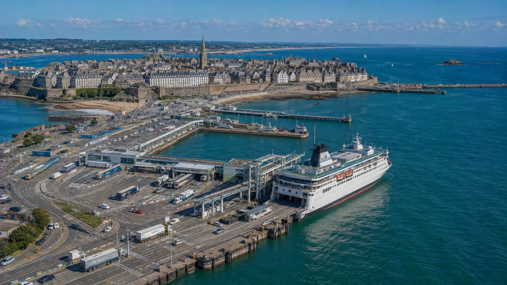 St Malo feribot limanı Brittany