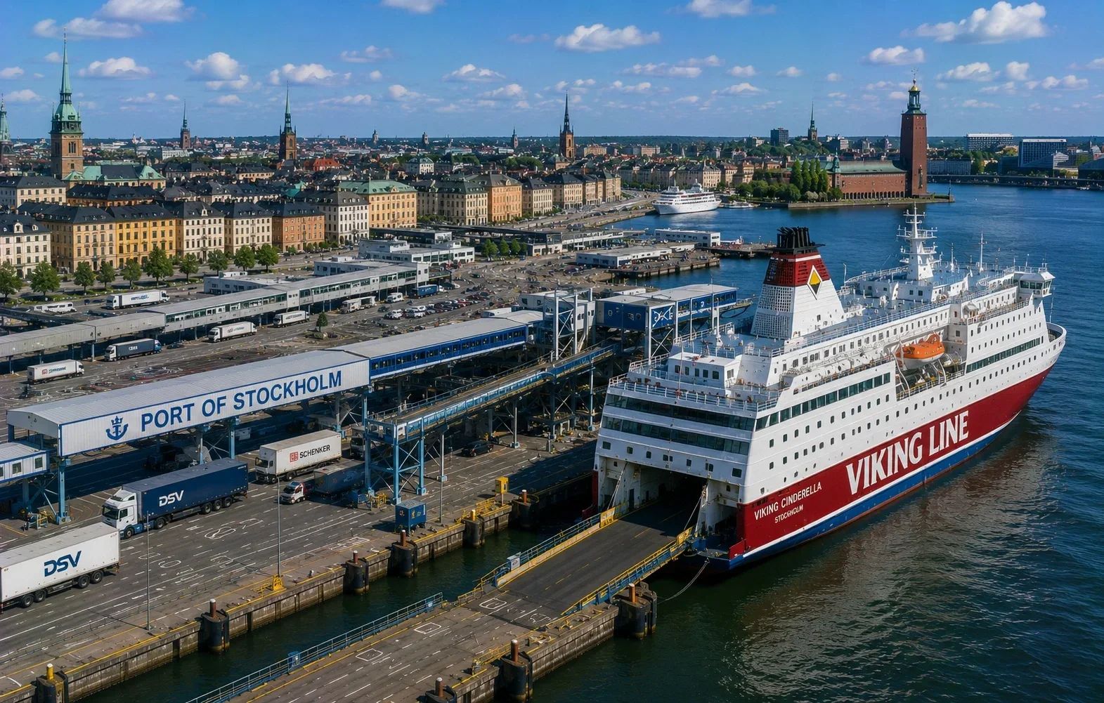 Stockholm Limanı'nda yolcu feribotu
