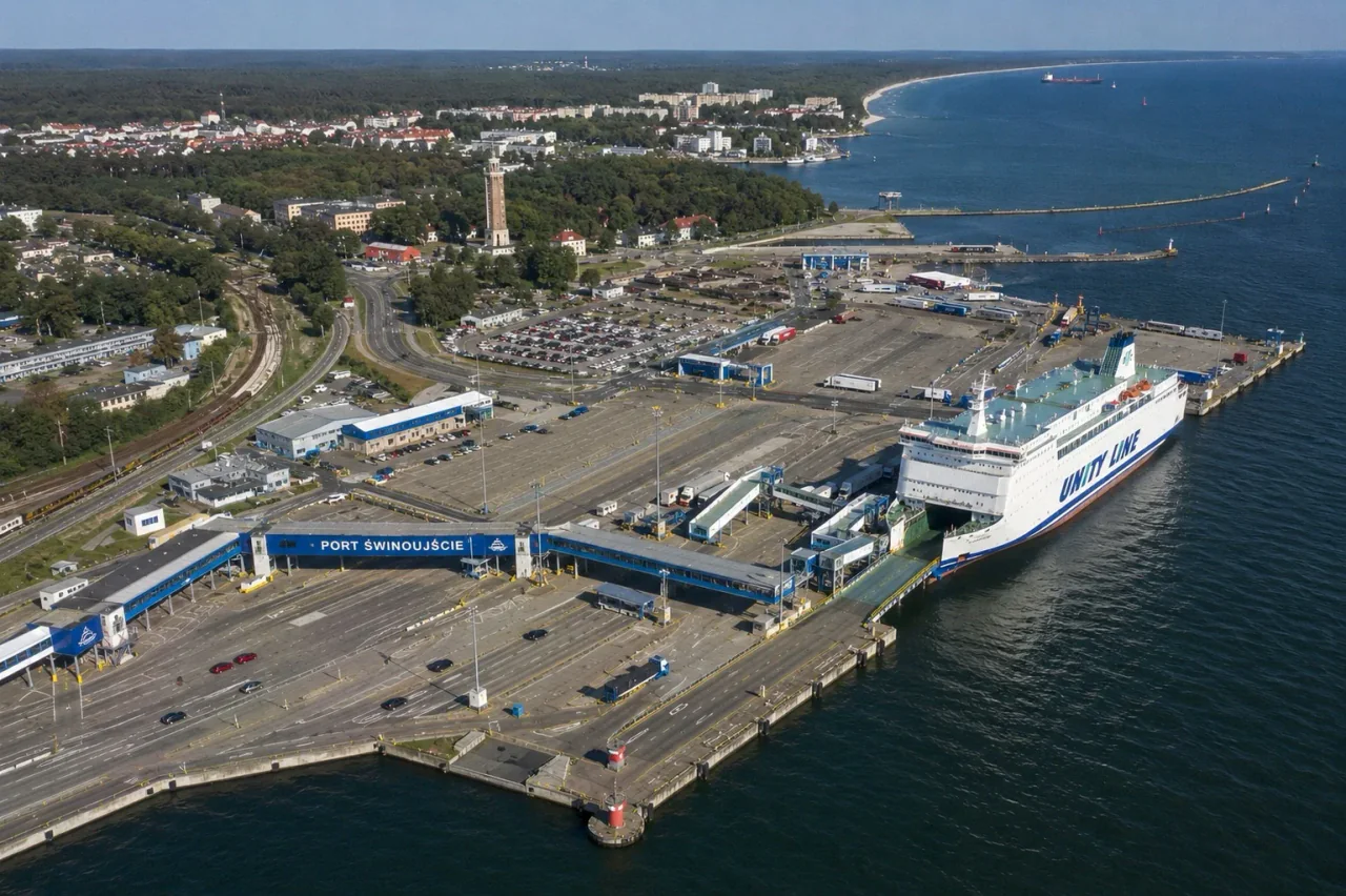 Polonya'daki Świnoujście feribot limanı