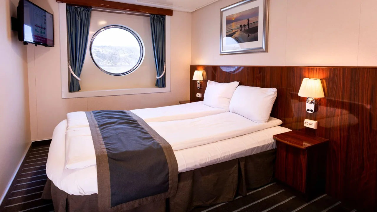 MS Stavangerfjord Fjord Hattı feribotunda yolcu kabini