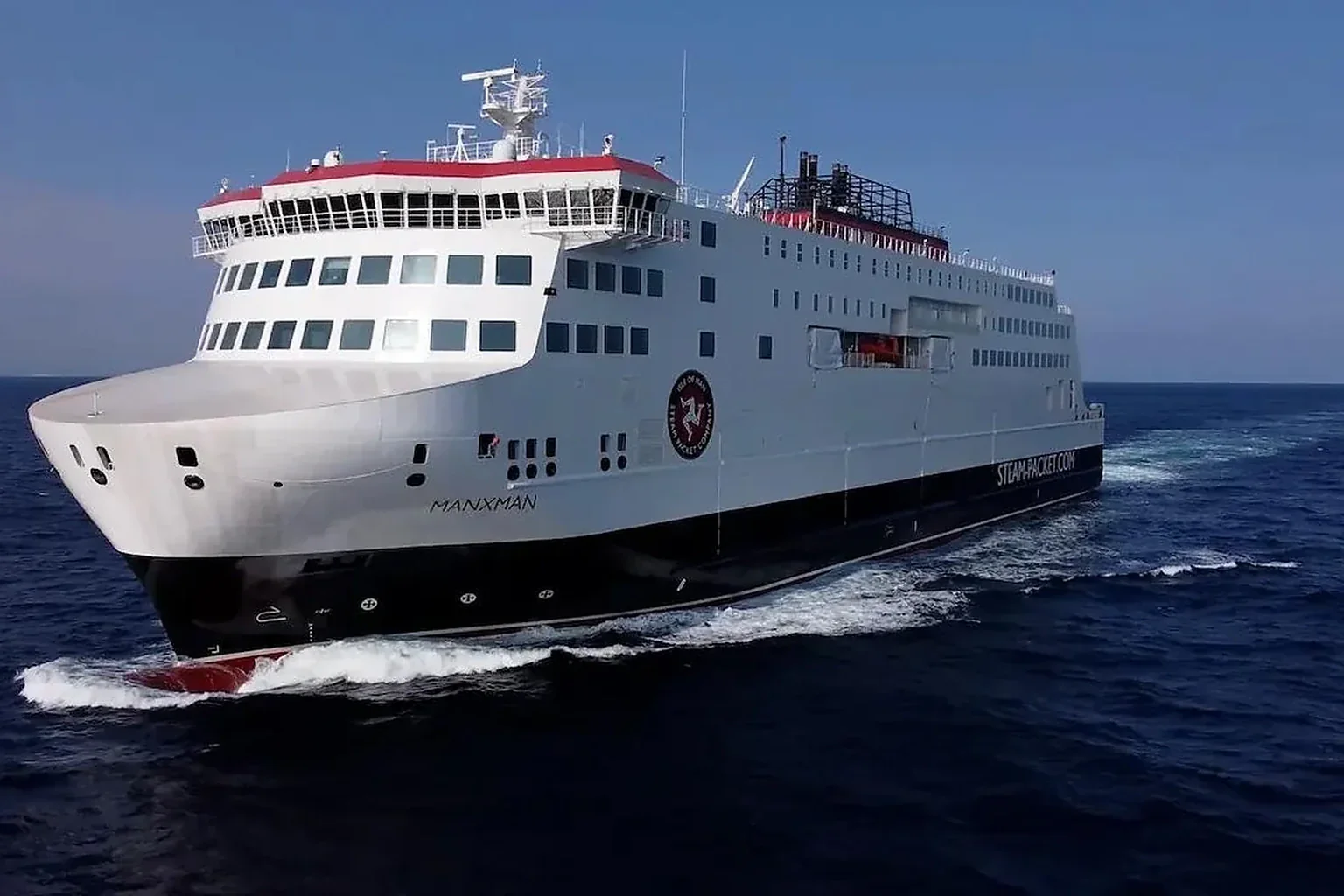 Douglas Limanı'ndaki Man Adası Isle of Man Steam Packet Company Feribotu