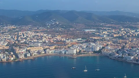 Playa de Figueretes (Ibiza), İspanya manzarası